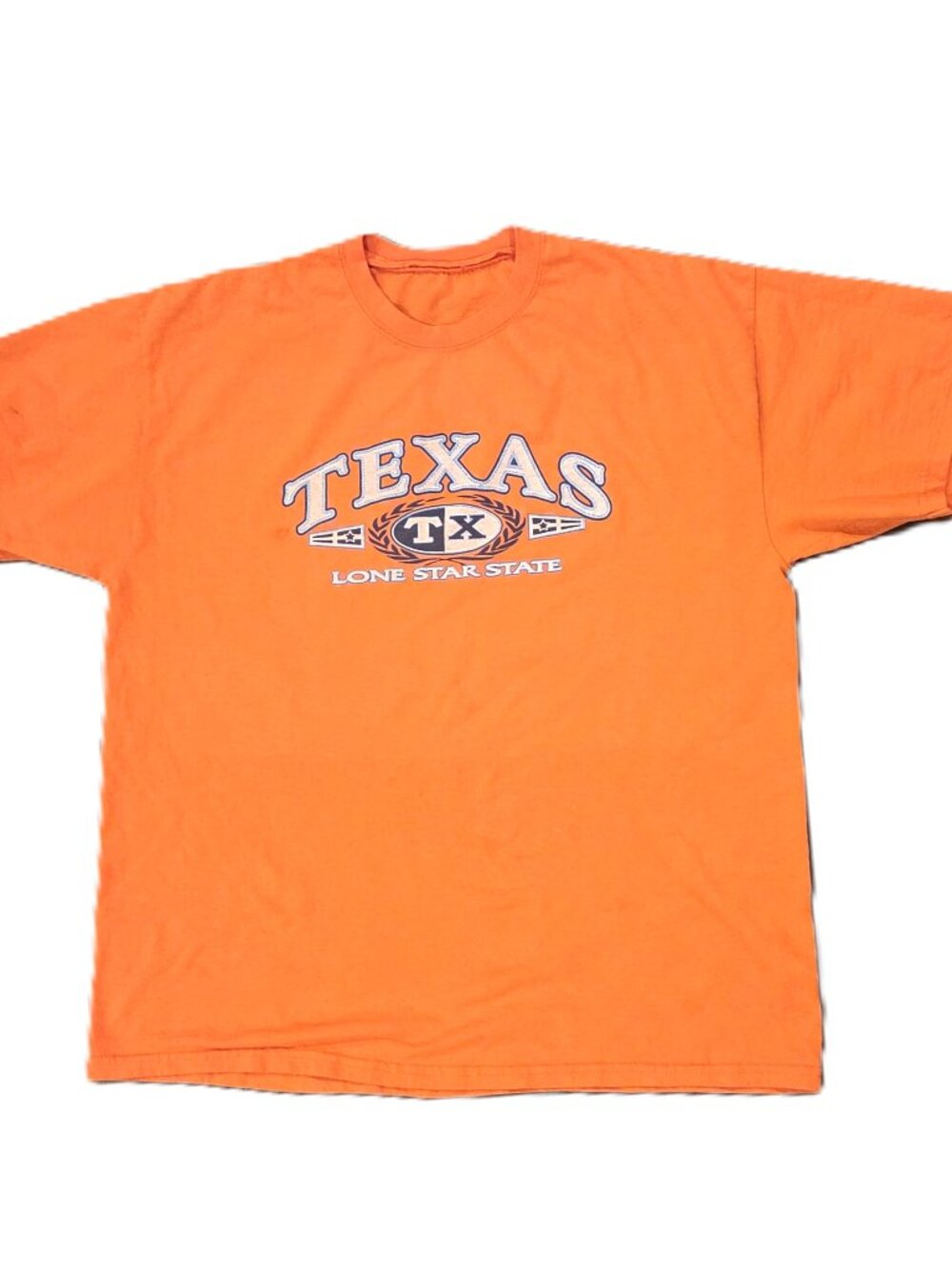 Men's 2XL Texas Lone Star State Orange Logo Graphic Tee T-Shirt